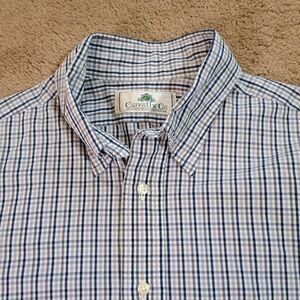 Carroll and Company Button-Down Shirt Mens 14-30  Check Pattern Made in the USA